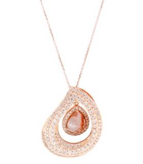 Appraisal: Ladies k Rose Gold Blush Diamond Necklace Ladies k rose