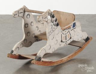 Appraisal: Painted child's rocking horse ca '' h '' w