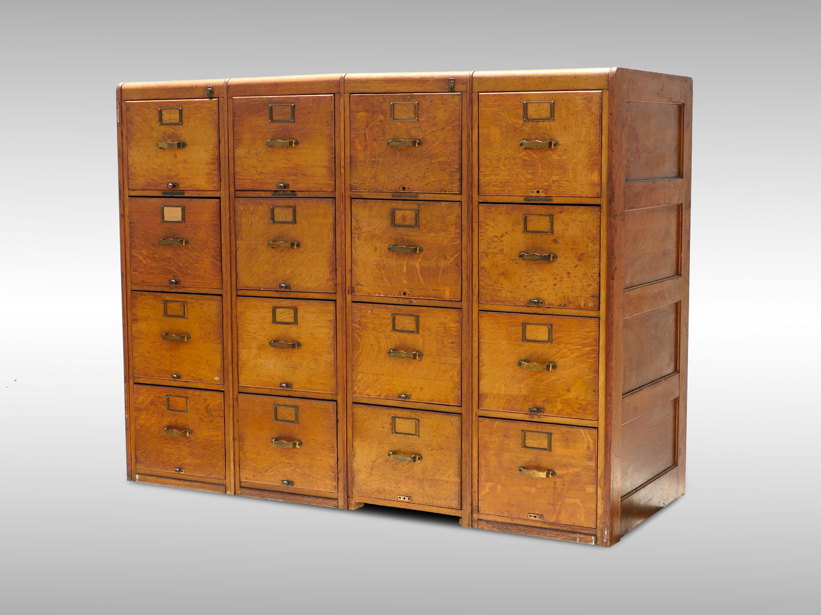 Appraisal: SET OF LIBRARY BUREAU SOLEMAKERS OAK FILE CABINETS joined Oak