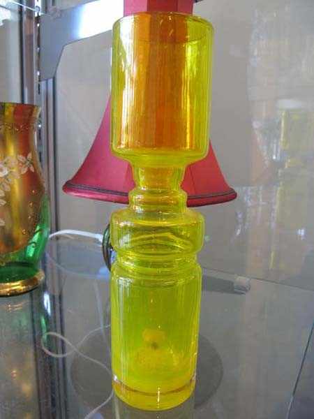 Appraisal: SWEDISH YELLOW ART GLASS VASE