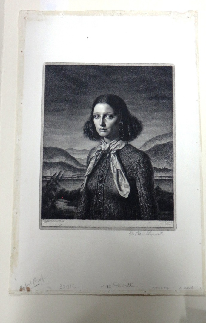 Appraisal: Gerald Leslie Brockhurst - Dorette etching signed in pencil unframed