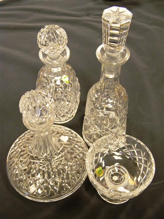 Appraisal: Waterford cut crystal four pieces signed decanter with oblong stopper