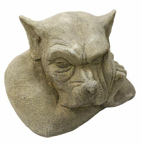 Appraisal: Cast stone garden statuary in the form of a gargoyle