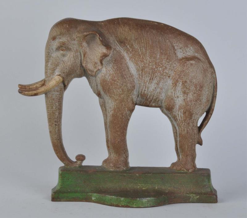 Appraisal: Cast Iron Elephant Doorstop Made by Bradley and Hubbard marked