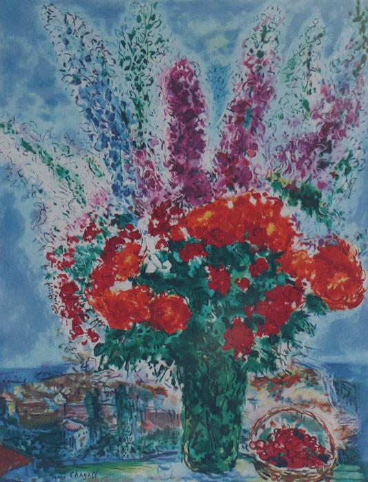 Appraisal: CHAGALL Marc Russian - The Flower Vase Lithograph sight size