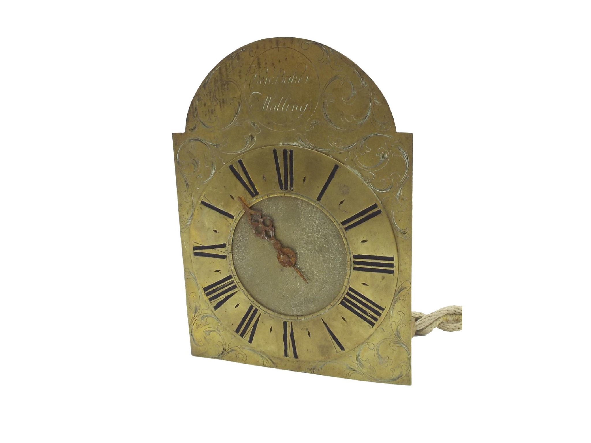 Appraisal: Brass lantern type clock the brass arched dial signed Henry