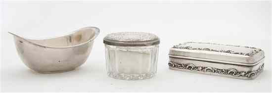 Appraisal: Three American Sterling Silver Articles comprising a box by Mauser