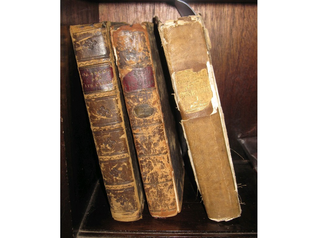 Appraisal: Lot comprising three books - 'Glasgow and its clubs' 'Lectures