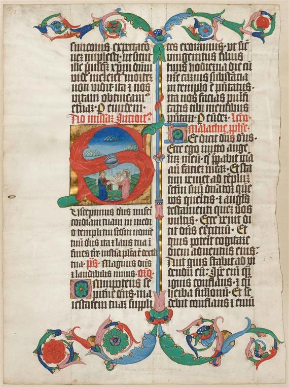 Appraisal: BOOK ILLUMINATION -Probably Northern Italy end of the th century