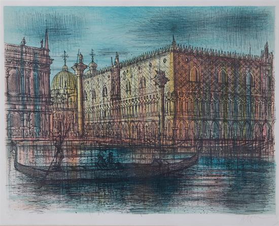 Appraisal: Jean Carzou French - PIAZZETTA SAN MARCO VENICE color lithograph