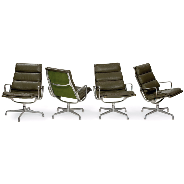 Appraisal: Charles and Ray Eames Soft Pad lounge chairs by Herman