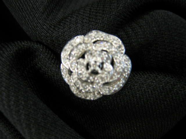 Appraisal: Diamond Ring floral cluster carat k whtie gold