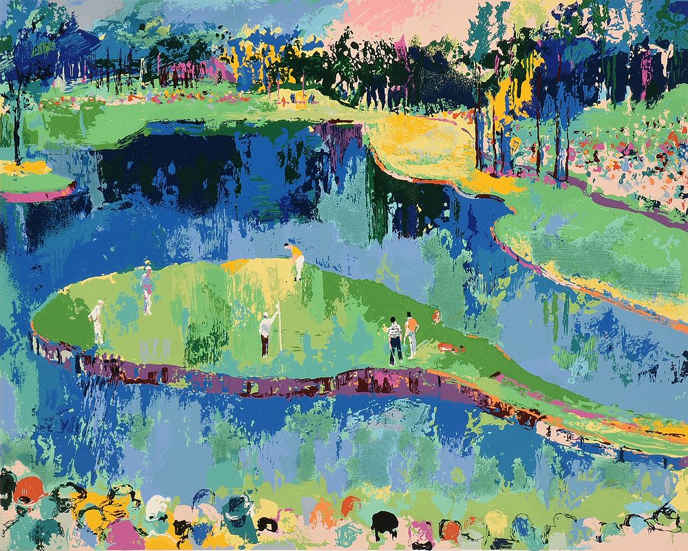 Appraisal: LEROY NEIMAN American - A PRINT Island Hole at Sawgrass