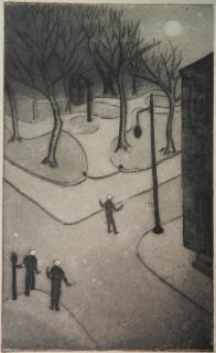 Appraisal: Stella Drabkin etching and aquatint Stella Drabkin American - -