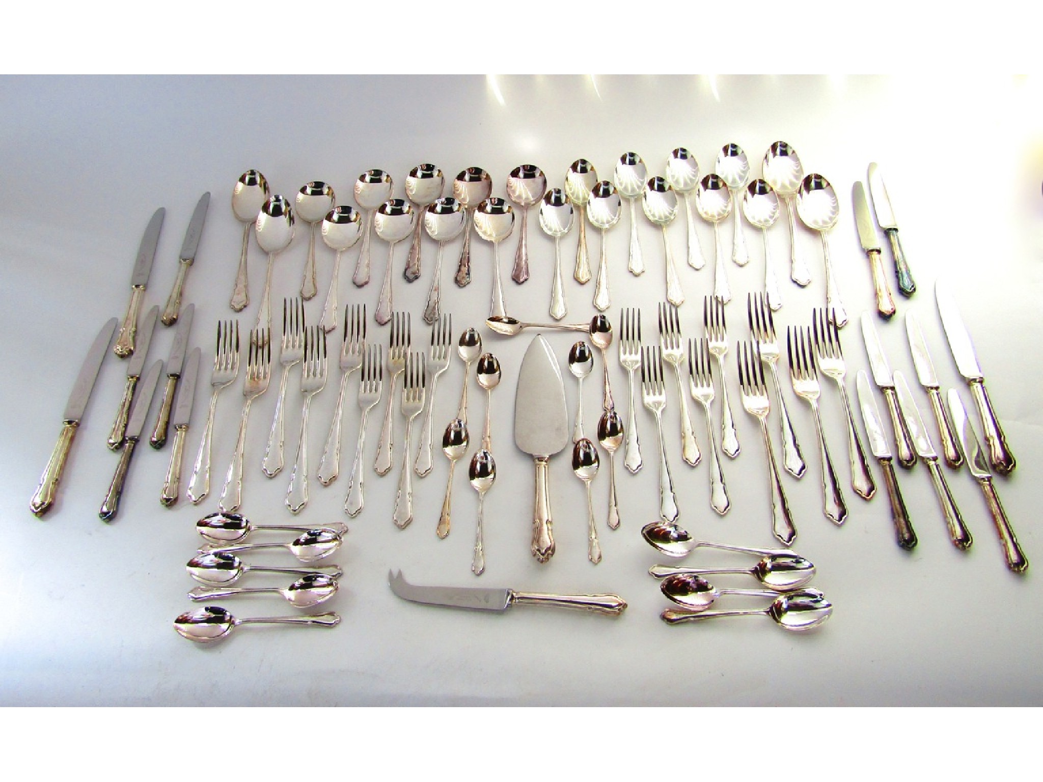 Appraisal: A collection of silver plated Dubarry pattern cutlery still boxed