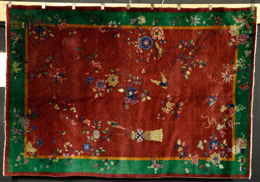 Appraisal: - Chinese Rug Chinese rug ' x ' Provenance MA