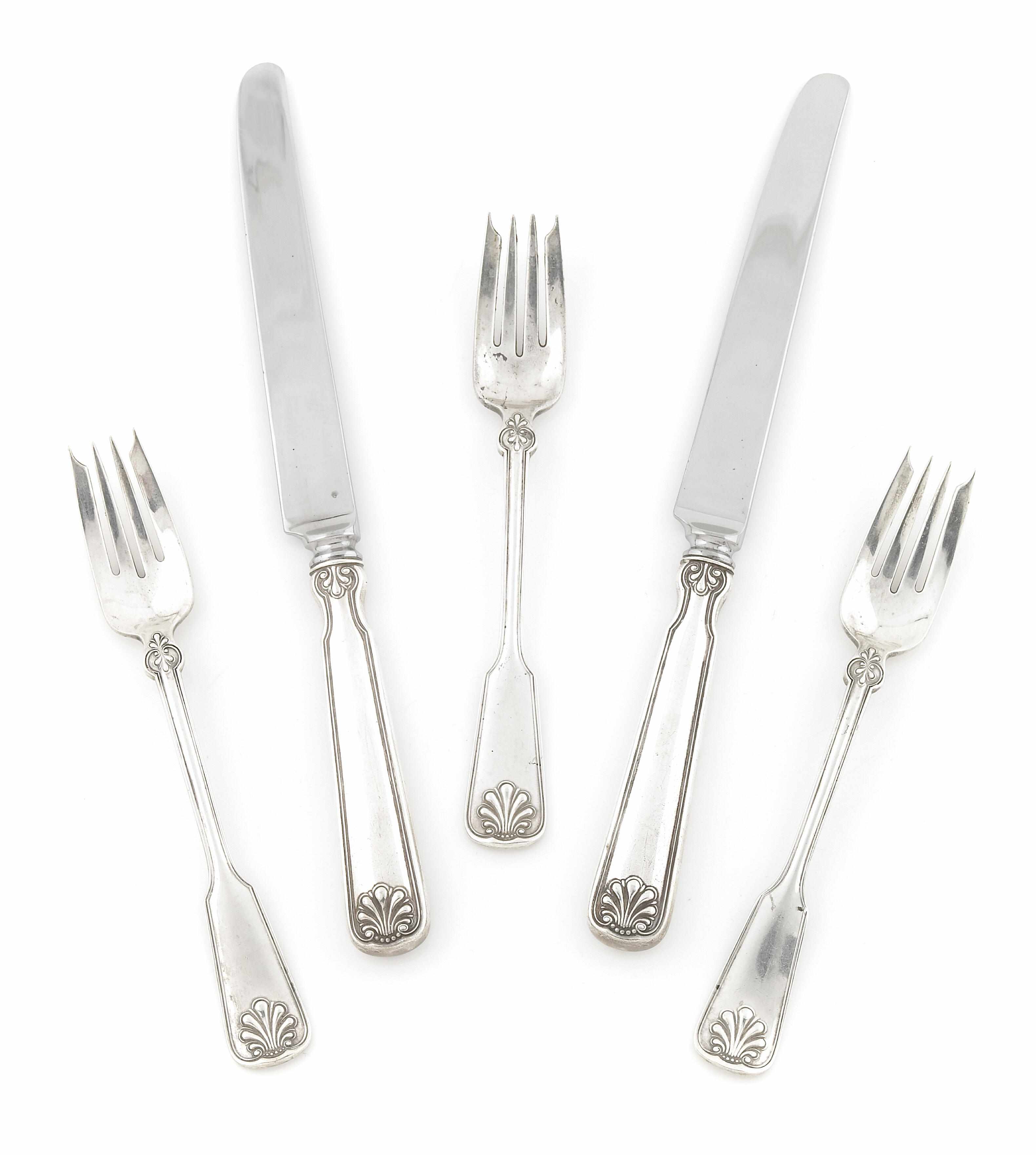 Appraisal: A Tiffany Co sterling silver 'Shell and Thread' part flatware