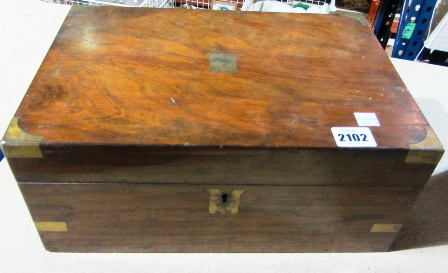 Appraisal: A th century mahogany brass bound writing slope