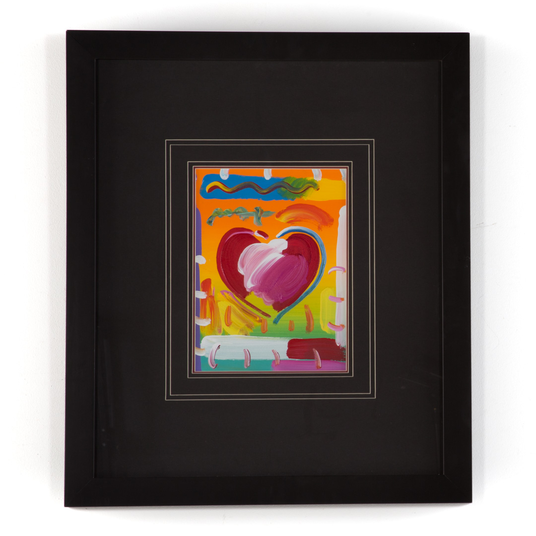 Appraisal: Peter Max Heart acrylic on paper German American b Signed