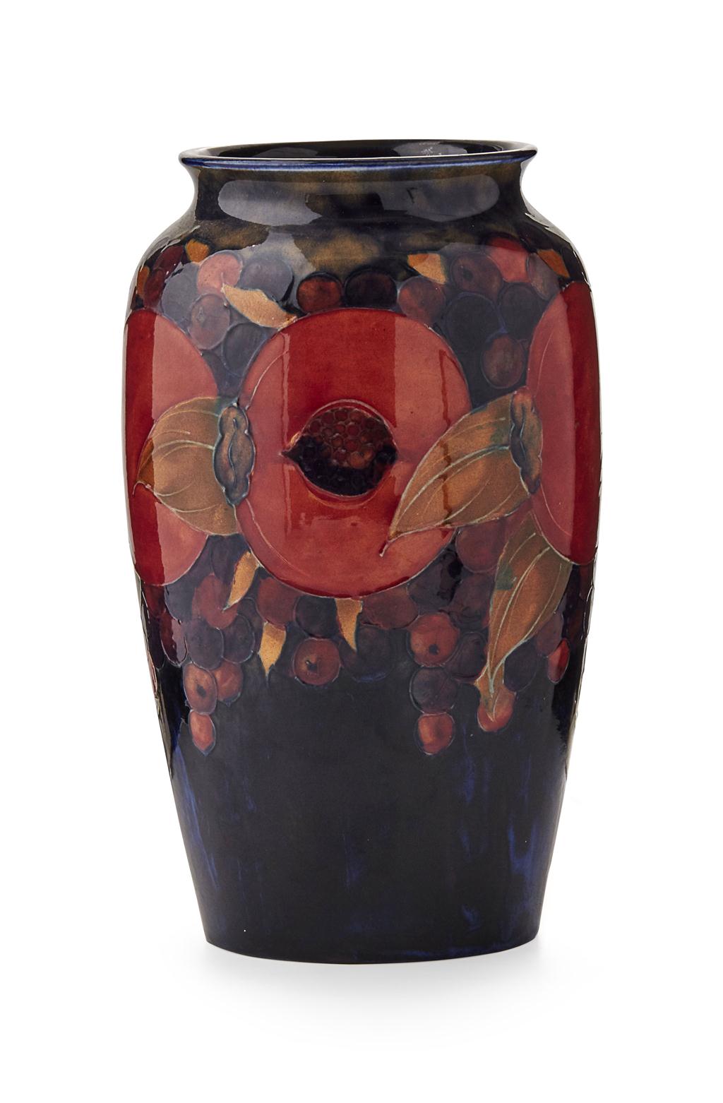 Appraisal: MOORCROFT POTTERY LARGE 'POMEGRANATE' PATTERN SHOULDERED VASE S with impressed