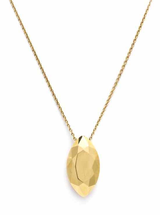 Appraisal: An Karat Gold Pendant Necklace Elsa Peretti for Tiffany and