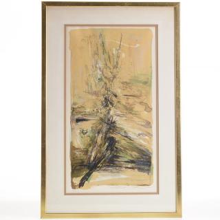 Appraisal: Zao Wou-Ki color lithograph Zao Wou-Ki Chinese - Yellow color