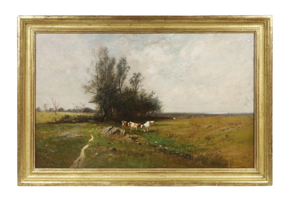 Appraisal: EDWARD GAY NY IRELAND - Cows in Meadow oil on