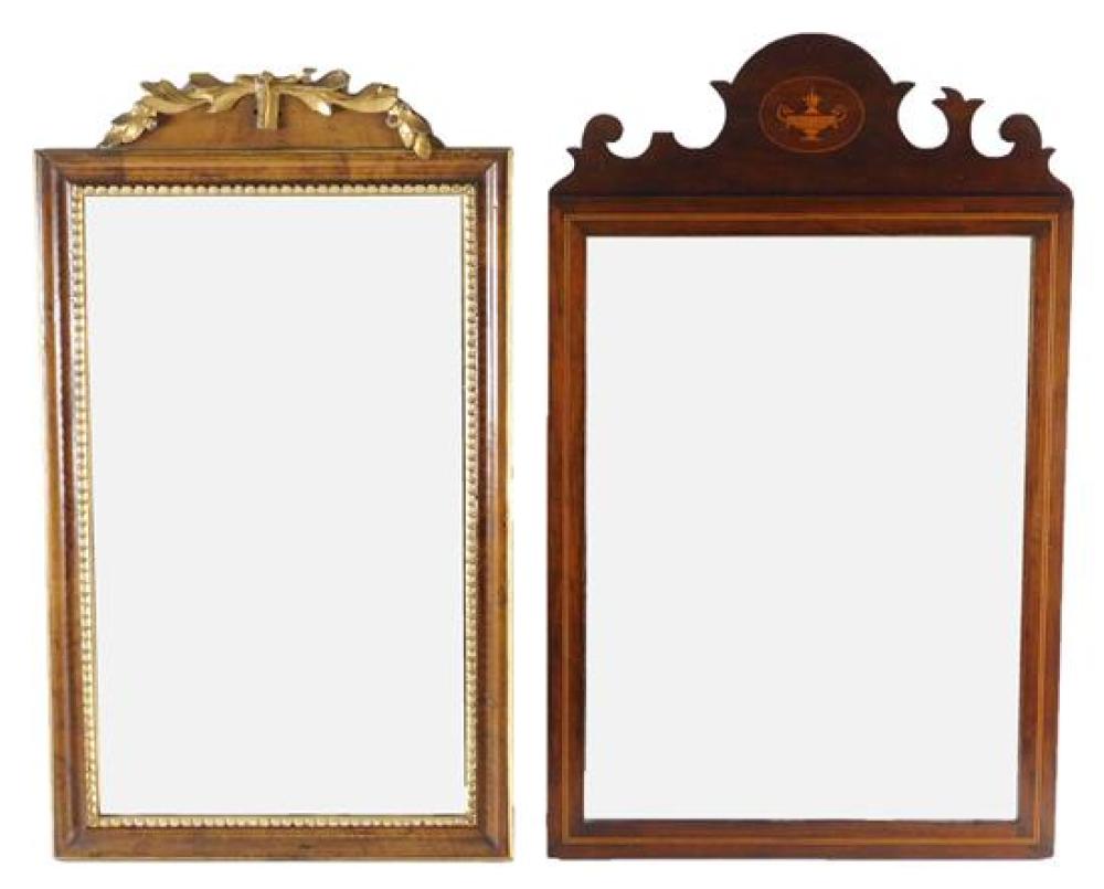 Appraisal: Two wall mirrors the first a Queen Anne-form wall mirror