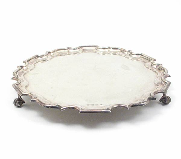 Appraisal: An Edward VIII silver tripod salver after the antiqueAlexander Clark