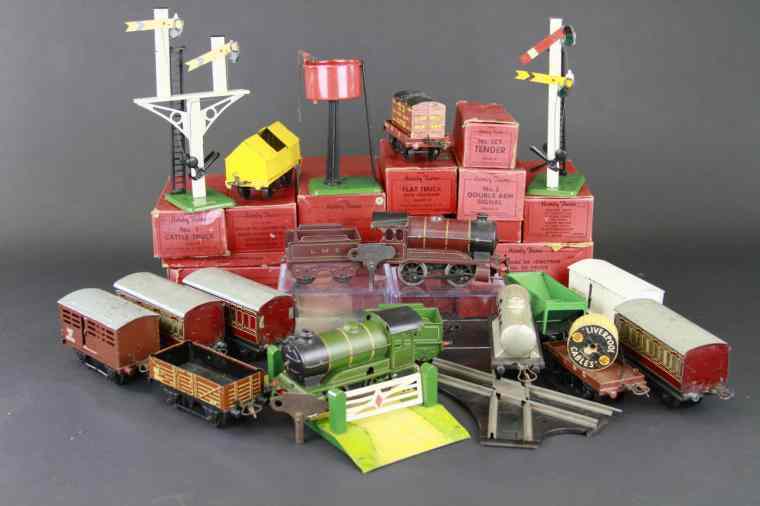 Appraisal: HORNBY TRAIN SETS Includes two sets of 'O' Gauge by