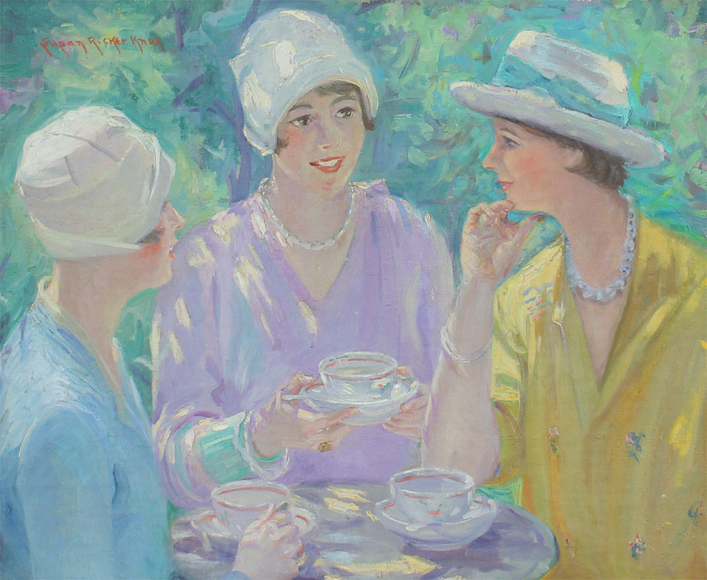 Appraisal: KNOX Susan Ricker American - ''The Conspirators'' Large Impressionist Painting