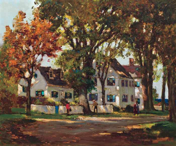 Appraisal: ANTHONY THIEME American - ''Autumn Leaves'' oil on canvas signed