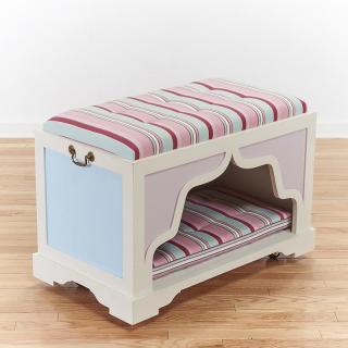 Appraisal: Designer custom paint decorated dog bed Designer custom paint decorated