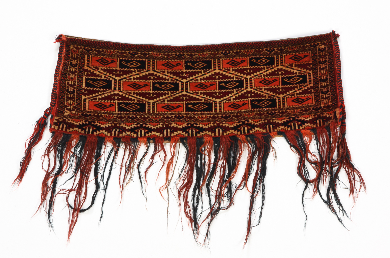 Appraisal: TURKMEN TEKKE TRAPPING Nineteenth century Bag with fringe x '