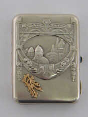 Appraisal: A Russian silver cigarette case maker's mark PP Cyrillic Moscow