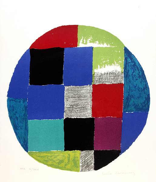 Appraisal: Sonia Delaunay French - Patchwork c Lithograph in colors on