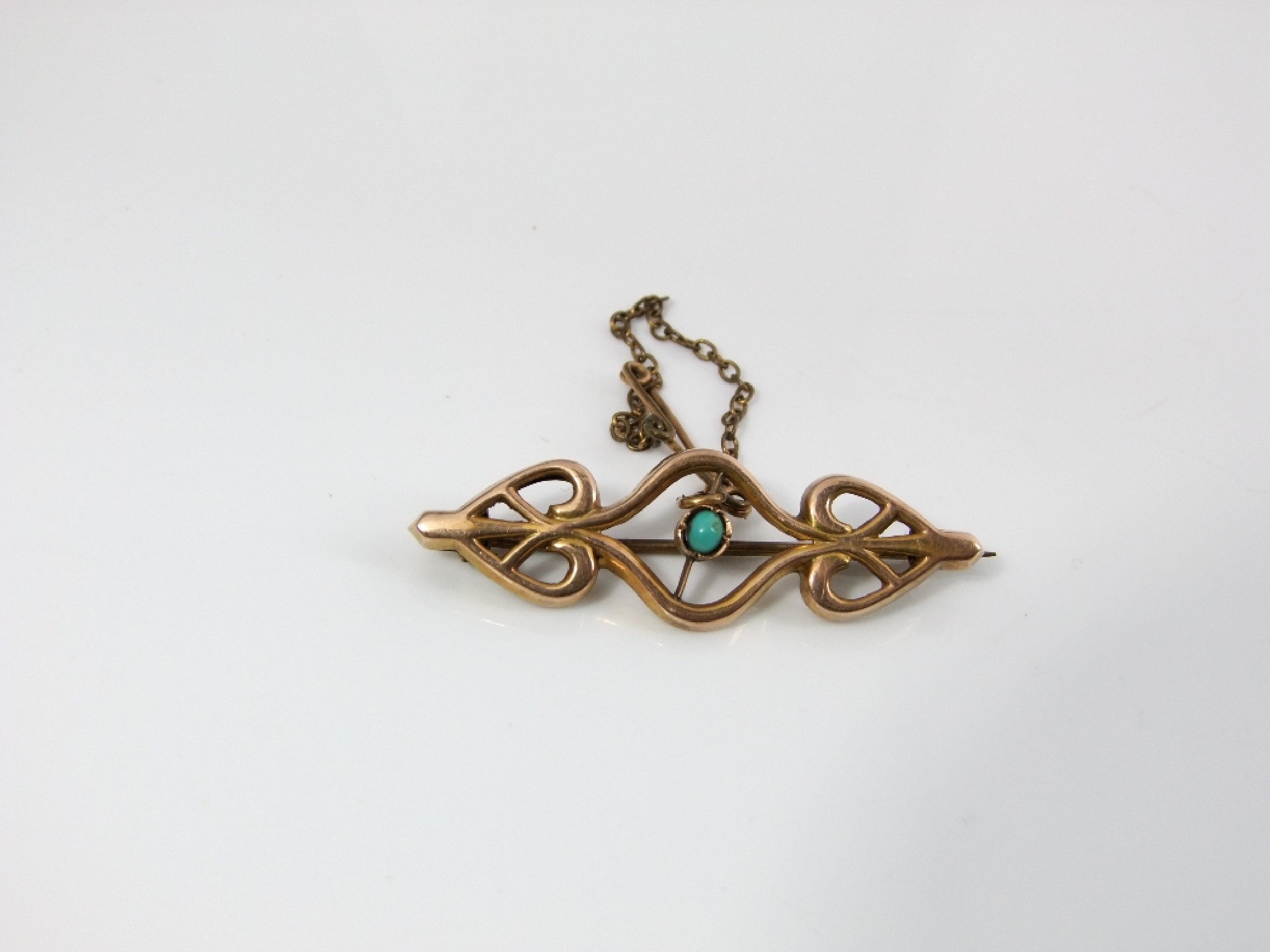 Appraisal: A ct gold bar brooch Art Nouveau in style set