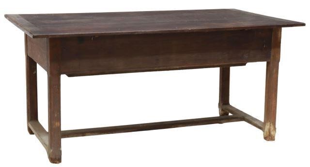 Appraisal: Rustic style farmhouse work table with dough bin Spain early