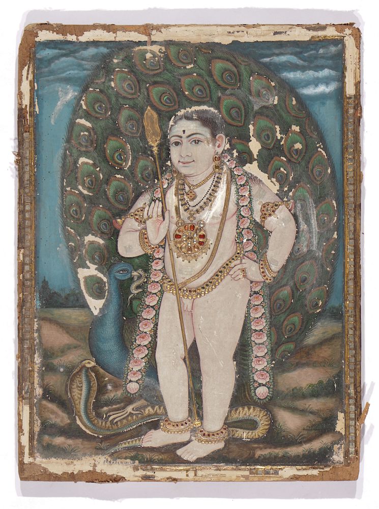 Appraisal: Antique Krishna Painting India Depiction of Krishna as a young