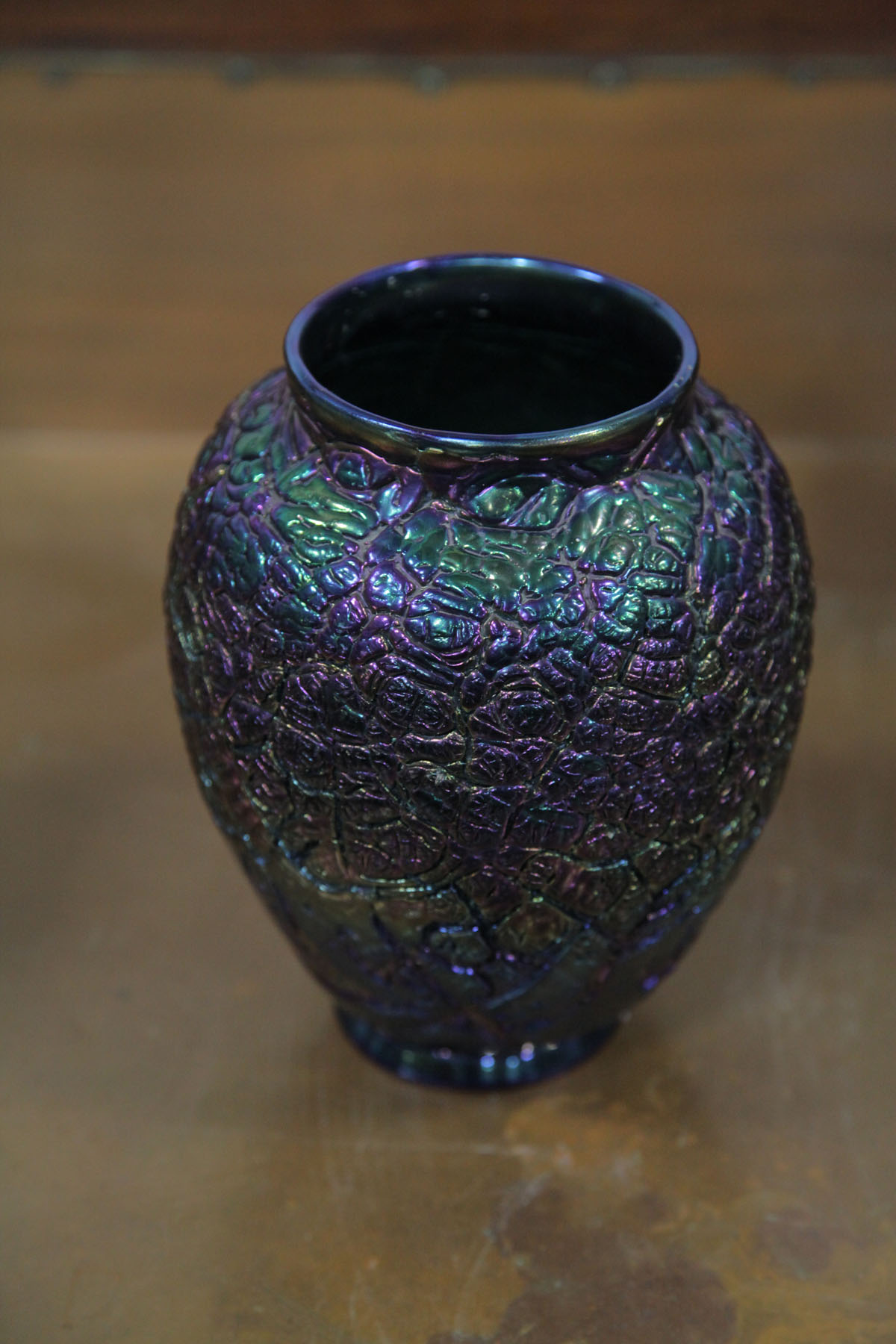 Appraisal: IRIDESCENT ART GLASS VASE English late th century probably Webb