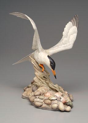 Appraisal: Boehm bird figurine common tern hovering above hatching chick base