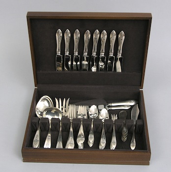 Appraisal: A Sterling Silver Luncheon Service for Eight in Broad Antique