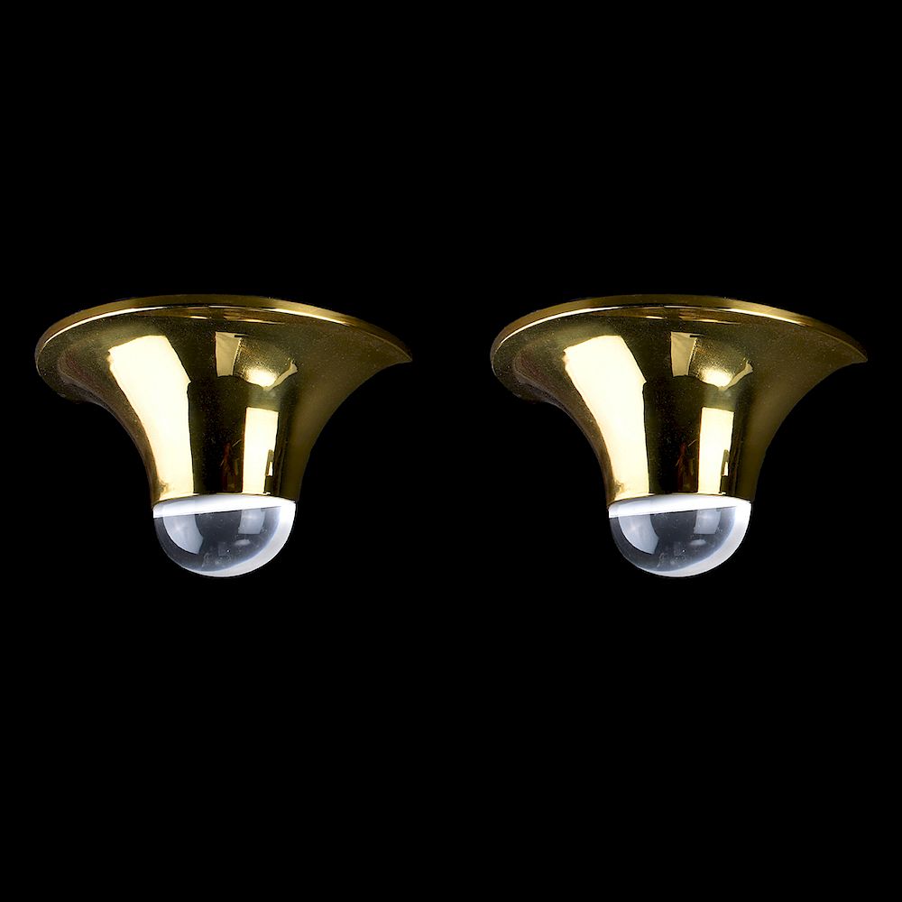 Appraisal: Pair of Karl Springer Wall Sconces Pair of Karl Springer