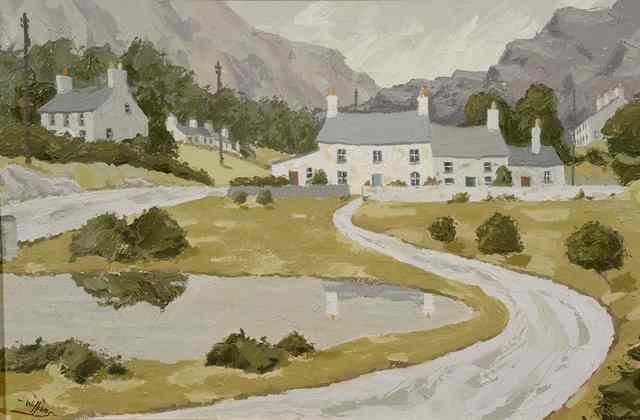 Appraisal: Alan Williams British b Welsh cottages signed oils on canvas