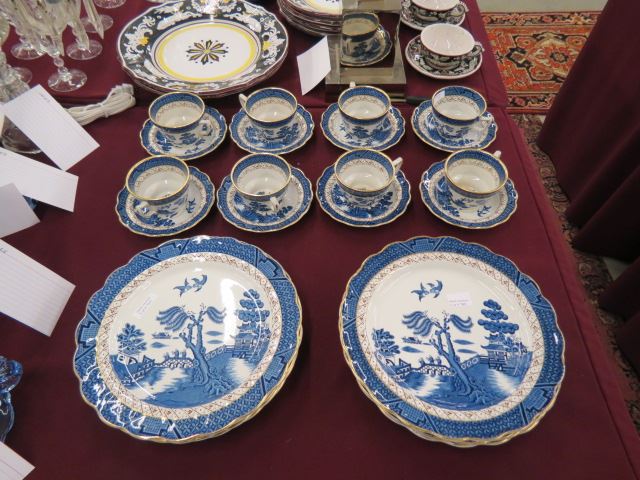 Appraisal: pcs Booths Real Old Willow China - plates cups and