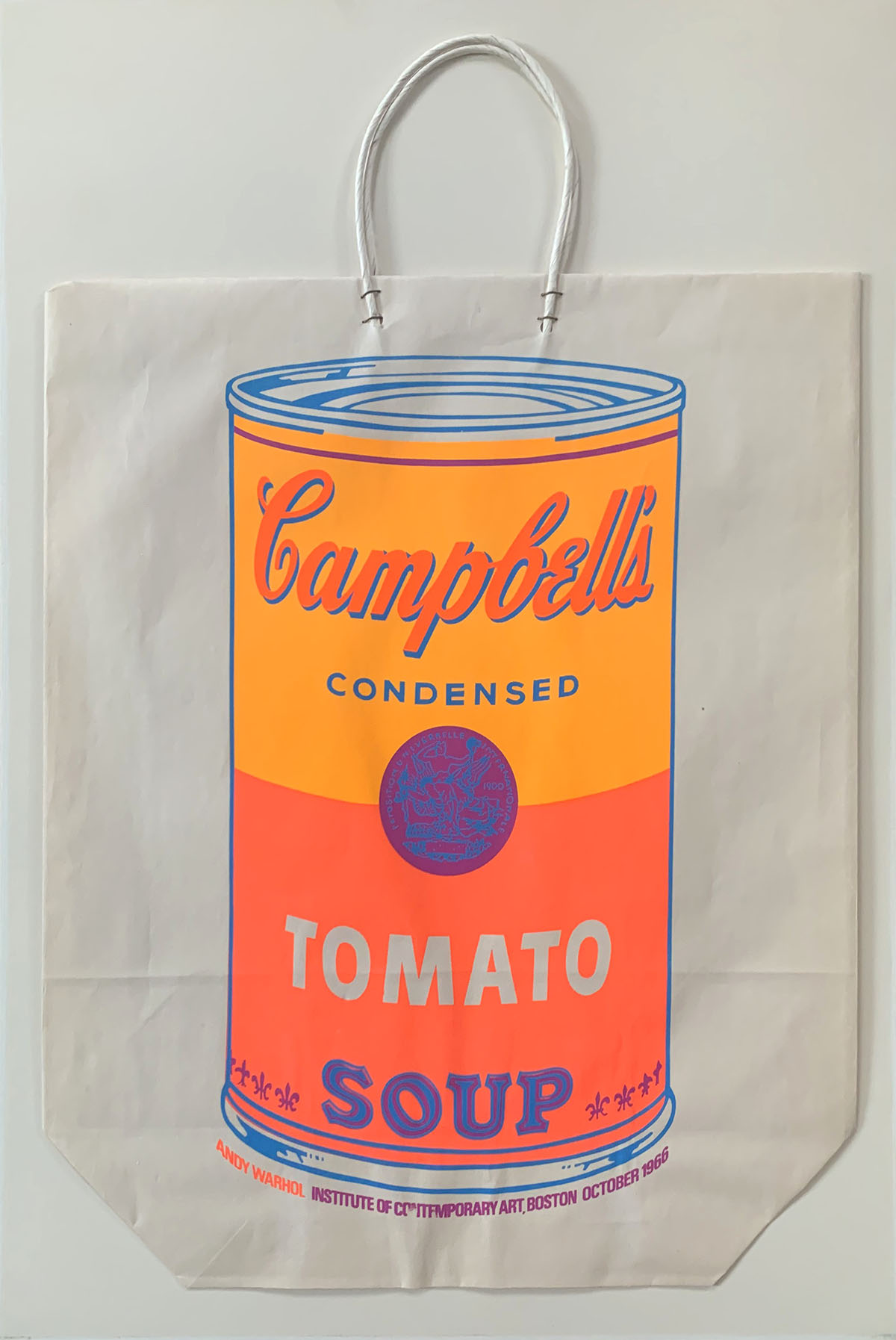 Appraisal: ANDY WARHOL SHOPPING BAG Campbell's Tomato Soup Can on Shopping