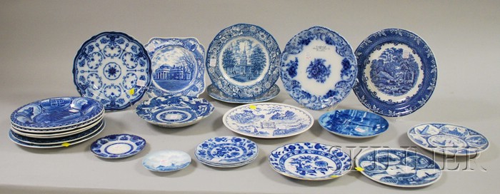 Appraisal: Twenty English Blue and White Transfer Decorated Staffordshire and Other