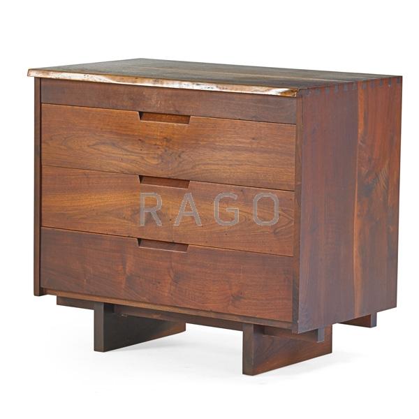 Appraisal: GEORGE NAKASHIMA Walnut dresser Condition Report Features dovetail construction one