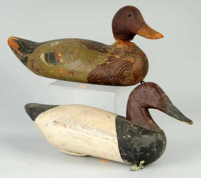 Appraisal: Lot of Wooden Duck Decoys Description Moderate paint loss on