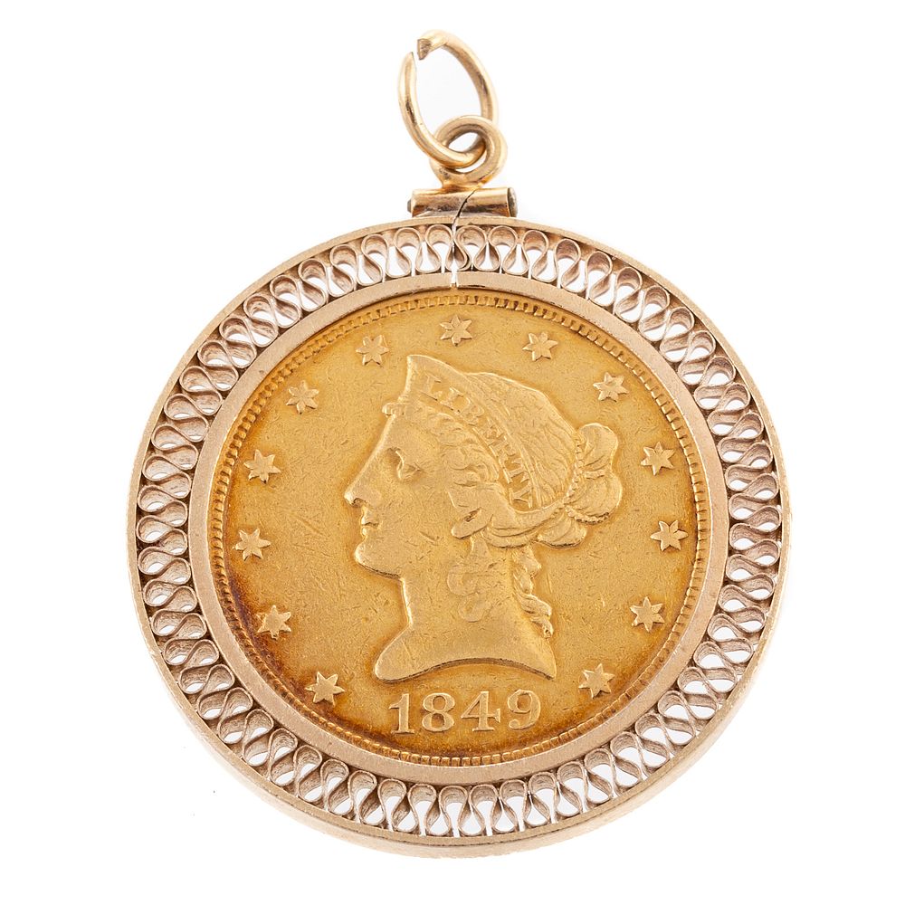 Appraisal: A Liberty Head Gold Coin Pendant K yellow gold pendant